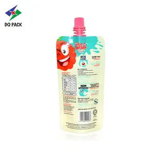 Dq पैक 120 मिलीलीटर पेय पैकेजिंग स्टैंड अप स्पा बैग प्लास्टिक पेय पाउच बेबी फूड पाउच