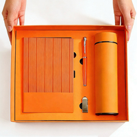 Sets de Regalo de Cuadernos de Cuero Corporativos al por Mayor con Botella, Cuaderno de Lujo Personalizable A5, Caja de Regalo con Bolígrafo y USB