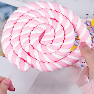 Bán buôn Halal mix màu siêu lớn trái cây Hương vị ngọt ngào kẹo bông dễ thương Xoắn <span class=keywords><strong>Marshmallow</strong></span> <span class=keywords><strong>Lollipop</strong></span> - Product Image 6