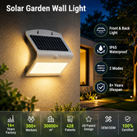 Lampe murale solaire lumineuse avant et arrière 2026, décorative, extérieure, moderne, à LED, pour la vente au détail et en gros