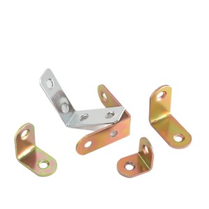 Support d'angle en métal de type L, 90 degrés, plaqué zinc, pour quincaillerie de porte d'armoire, fixation murale, support de fixation pour meubles de bureau - Product Image 1