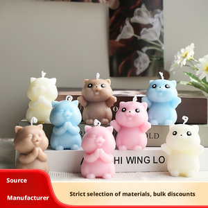 <span class=keywords><strong>Vela</strong></span> Aromática Artesanal de Cera de Soya con Forma de Gato, Decoración 3D de Dibujos Animados, Regalo para el Día de San Valentín, Pascua, Ramadán - Product Image 2
