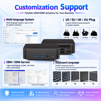 ODM ve OEM Toplu Sipariş Intel N3350 Mini PC 112.2mm Küçük Boyutlu Çift M.2 SSD Yuvaları USB RJ45 Ethernet Ticari Ofis Mini Bilgisayarı
