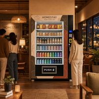 Máquina Expendedora con Pago con Tarjeta de Crédito, 60 Selecciones, Refrigerios Refrigerados, Refrescos, Pan, Hotel, Casa de Huéspedes, OEM