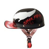 Cascos de Motocicleta al por Mayor, Gorras de Béisbol Personalizadas, Cascos Retro para Motociclistas, Hombres y Mujeres, Cascos Medios para Scooter de Verano