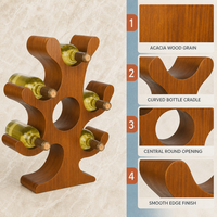 Porte-bouteilles en forme d'arbre, présentoir de table, organisateur pour bar haut de gamme, cour méditerranéenne, cuisine moderne, décoration intérieure