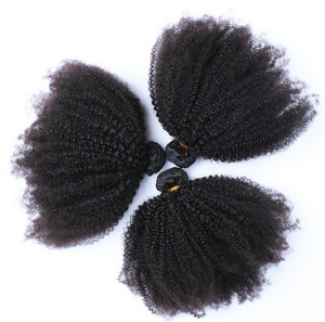 Capelli Ricci Afro Kinky 4C Naturali Indiani Vergini Remy a Doppia Trama, Popolari per Acconciature Afroamericane - Product Image 4