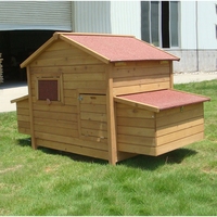 Poulailler extérieur en bois avec nichoir, résistant aux intempéries, toit ouvrant en asphalte, nettoyage facile, fenêtre ventilée, mobilier pour animaux de compagnie