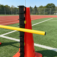 Ensemble de 5 cônes de marquage PVC de 9 pouces pour entraînement de vitesse et d'agilité, réglables en hauteur, pour football, par Vance Sports, garantie 12 mois
