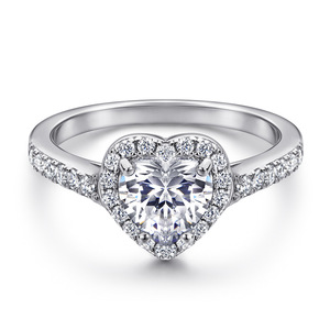 Luxury 925 Sterling Silver Heart Cut CZ Jewelry <b>Set</b> for <b>Women</b> Girls, Romantic Zirconia Necklace Earrings <b>Ring</b> <b>Set</b> for Valentine' - Product Image 3