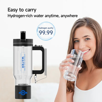 Carafe Générateur d'Eau à Hydrogène Moléculaire 1L, Technologie SPE PEM, 2000PPB, Machine à Eau H2 Haute Pureté pour la Maison