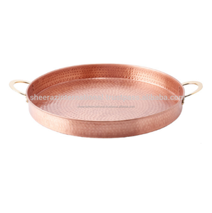 Bandeja redonda de aluminio y Metal de lujo para servir, plato y plato de decoración para el hogar para restaurante, comida rápida o bandejas decorativas de Navidad - Product Image 4