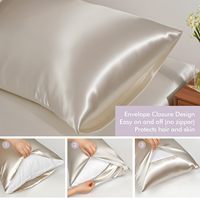 Ensemble de sommeil en soie végane, taie d'oreiller avec grand chouchou et masque pour les yeux pour les cheveux et la peau, kit essentiel de soin personnel en satin pour une routine nocturne