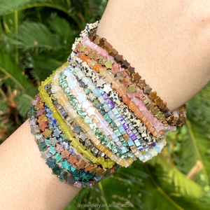 AsVrai U 6x2mm pietra naturale opale stella a cinque punte Malachite amazzonite perline sciolte per la creazione di gioielli fai da te bracciale accessori - Product Image 3