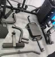 DINUO Rack de Potencia Multifuncional Todo en Uno con Smith Rack, Chest Fly, Leg Press y Sistema de Cable Cruzado con Brazos Oscilantes para Gimnasio en Casa