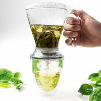 WELAND-Infuseur Intelligent à Fond de 600ml, Support de Distribution sur Tasse, Presse, Infuseur à Thé, Magique, Cafetière