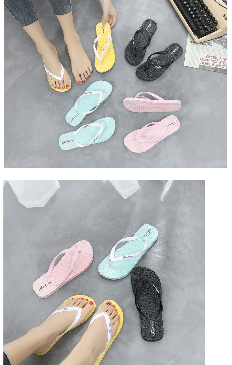 Girls Flower Flip Flops EVA Massage Slippers Sandals for Women Summer Beach Shoes