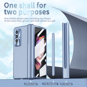 Étui de Protection anti-rayures pour Samsung Galaxy Z Fold3 5G, <span class=keywords><strong>4</strong></span>, 3 Zfold3, porte-stylo, Film en verre trempé - Product Image 3