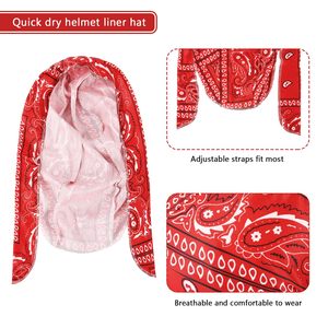 <span class=keywords><strong>Bandana</strong></span> Elastica con Motivo Paisley, Fresca e Traspirante, Durag in Spandex, Fodera per Casco da Moto, <span class=keywords><strong>Bandana</strong></span> per Uomo e Donna - Product Image 2