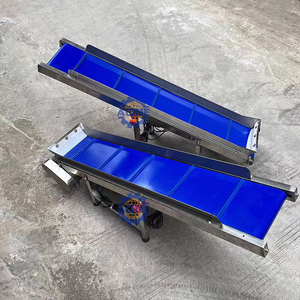 Sistema de Elevación Automático Industrial de Acero Inoxidable con Motor de 220V, 1 Año de Garantía, Cinta Transportadora de PVC y Elevador de Cangilones Inclinado - Product Image 1