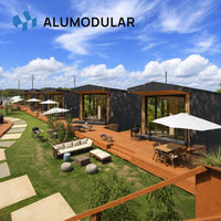 Hôtels modulaires préfabriqués modernes en acier et aluminium, appartements de glamping, chambres clés en main, qualité supérieure, directement de l'usine