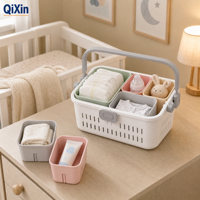 Organisateur de couches modulaire en plastique, en PP de qualité alimentaire, avec plateaux intérieurs amovibles, poignée magnétique, stérilisation à haute température, pour la maison