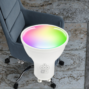 Foco Inteligente GU10 RGB de 6W, AC85V-265V, LED Regulable, Certificado CE, Plástico, Control por Voz y Aplicación Wi-Fi, Uso Residencial - Product Image 5