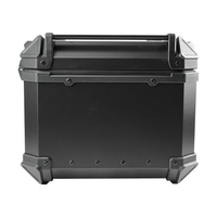 Boîte à bagages arrière rapide All Black 55L-X pour moto, étanche, en alliage d'aluminium, construction métallique