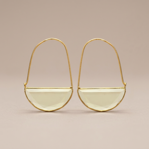 Pendientes de Zirconia con Forma de Media Luna, Hechos a Mano, de Latón, Nueva Llegada - Product Image 3