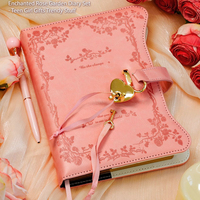 Journal intime personnalisé rose A5 en cuir PU avec mot de passe pour filles et enfants, vente en gros