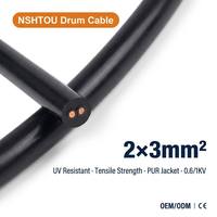 Câble en cuivre toronné NSHTOU 2x3 0,6/1KV avec isolation PUR, résistant aux UV, pour treuil de grue LIBIN