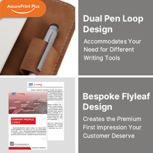 Carnet de notes A5 personnalisé en cuir PU rigide rechargeable avec anneaux, journal professionnel pour le bureau, fermeture à bouton-pression, emplacements pour cartes, tissu - Product Image 6