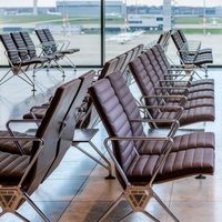 Chaise d'attente publique moderne de haute qualité en velours pour centre commercial, gare routière, hôpital, banque, aéroport