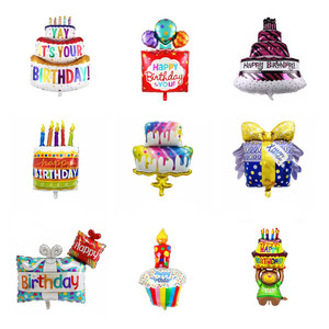 Palloncino in lamina a tre strati colorato a forma di torta <span class=keywords><strong>con</strong></span> <span class=keywords><strong>orsetto</strong></span> per feste di compleanno, in alluminio, all'ingrosso - Product Image 2