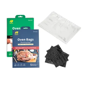 Tas Oven bebas bpa OEM Terima kasih memberikan tahan suhu plastik makanan laut kantong rebus ayam panggang untuk ayam Turki tas oven