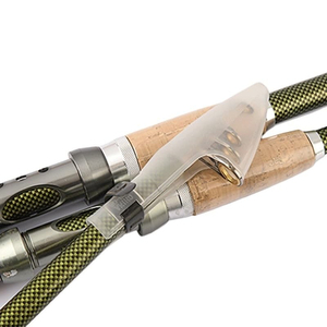 Canne à pêche ultra-courte en carbone ultra-dur avec poignée en métal, idéale pour la pêche en mer à courte portée - Product Image 2