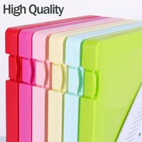 Carpeta de Archivos de Plástico A4 YUZMEI, Portapapeles con Clip, Caja de Almacenamiento de Papel para Cartas, Carpeta de Presentación con Clip