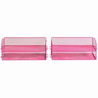 Desktop Letter Tray File Organizer Sorter Desk Document Organizer Shelf Tray Magazine Holder 4 Tier Stackable Heavy Duty Metal