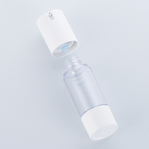 Petites bouteilles à pompe sans air en plastique AS de 15 ml, recyclables, transparentes, pour l'emballage des soins de la peau - Product Image 3