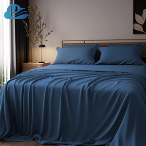 Cloudland 400 Tc Organic Bamboo Sateen Weave Queen Size Juego de sábanas de algodón moderno 4 piezas al por mayor