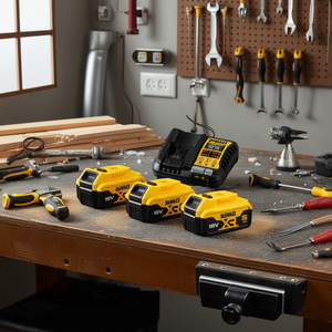 Kit de chargeur de batterie DeWalt 18V avec 3 batteries d'une capacité de 5Ah pour outils électriques - Product Image 3