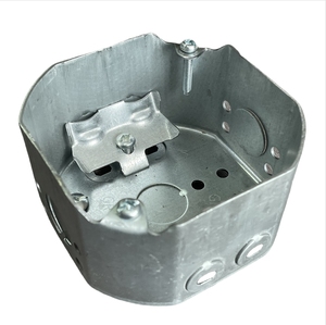 4 trong Thép mạ kẽm Bạc Bát giác hộp rút ra 1-1/2 trong sâu bát giác ổ cắm hộp với Cáp kẹp điện Kim loại hộp - Product Image 3