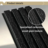 Panneaux muraux WPC en grain de bois carbonisé, imperméables et ignifuges, pour l'aménagement extérieur, décoration de jardin, façade extérieure - Vente flash