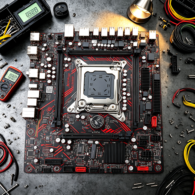 M-ATX X79 PC Mainboard 24Pin 8Pin USB2.0 14Pin TPM Interface HD Audio for Gaming Workstation Computer Motherboard