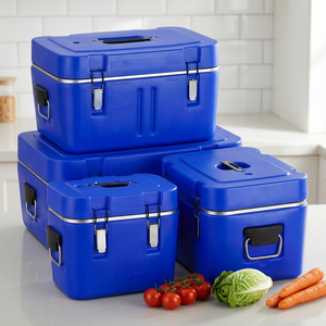 Juego de 4 Recipientes Térmicos Rojos para Almacenamiento de Alimentos, 15L 25L 35L 50L, Juego de Recipientes Térmicos de Gran Capacidad, Juego de Recipientes Portátiles para Alimentos Calientes - Product Image 6