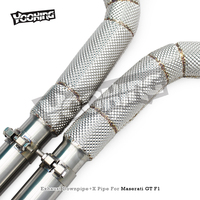 Tuyaux d'échappement en acier inoxydable OEM pour Maserati Gran Turismo GT 4.2L 4.7L 2008-2023, collecteur avec bouclier thermique et tube intermédiaire X
