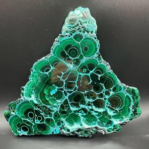 Sculpture en cristal de malachite naturelle de 300-400g, plaque de cristal de pierre précieuse, cristal de guérison fait à la main, décoration de la maison - Product Image 5