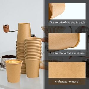 <span class=keywords><strong>Tazze</strong></span> di carta Kraft marrone usa e getta <span class=keywords><strong>tazze</strong></span> di caffè per bevande calde/fredde per feste casa ufficio <span class=keywords><strong>tazze</strong></span> di carta - Product Image 4
