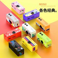 Kamera Saku Mini Kompak Vintage FHD Desain Grafiti Fashion Kamera Digital Mini Saku untuk Anak-Anak dengan Lampu Flash