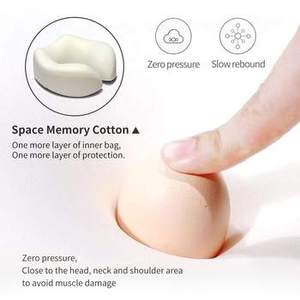 Syw Factory Custom Logo Packaging Portable High Support Memory Foam Travel With Hoodie Airplane <b>U</b> <b>Shaped</b> Neck <b>Pillow</b> - Product Image 5